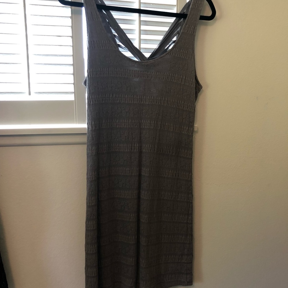 Free people Grey Mini Dress with bAck detail